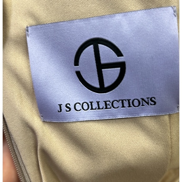 JS collections long sleeves panel lace illusion aline long Gown - Picture 11 of 14